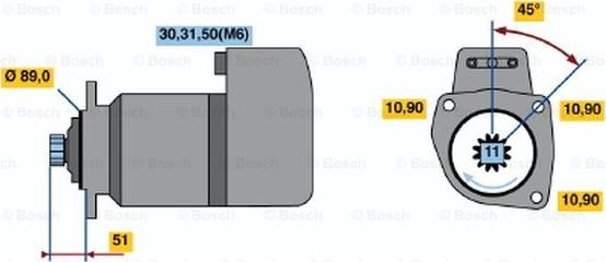 BOSCH 0 001 416 053 - Starteris adetalas.lv