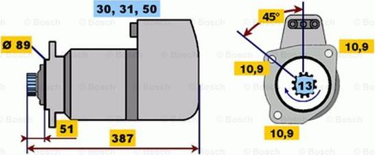 BOSCH 0 001 416 064 - Starteris adetalas.lv