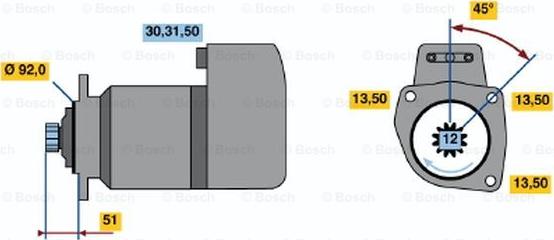 BOSCH 0 001 416 065 - Starteris adetalas.lv