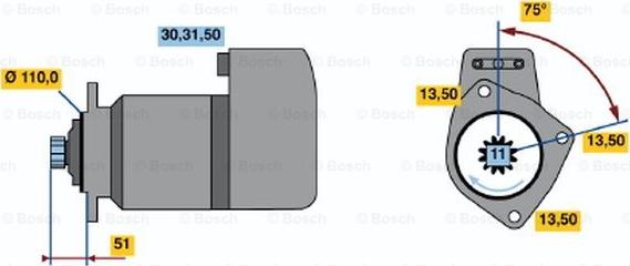 BOSCH 0 001 416 068 - Starteris adetalas.lv