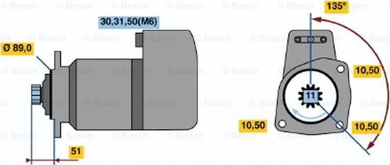 BOSCH 0 001 416 003 - Starteris adetalas.lv