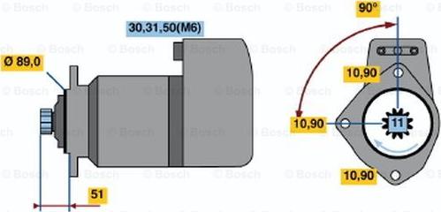 BOSCH 0 001 416 036 - Starteris adetalas.lv