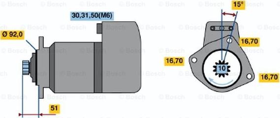 BOSCH 0 001 416 029 - Starteris adetalas.lv