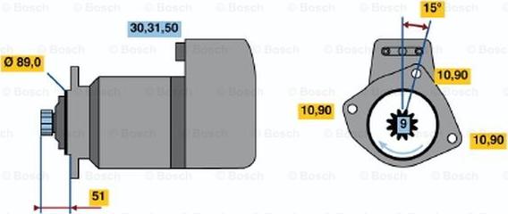 BOSCH 0 001 416 025 - Starteris adetalas.lv