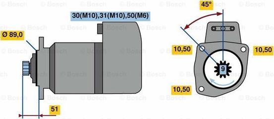 BOSCH 0 001 418 012 - Starteris adetalas.lv