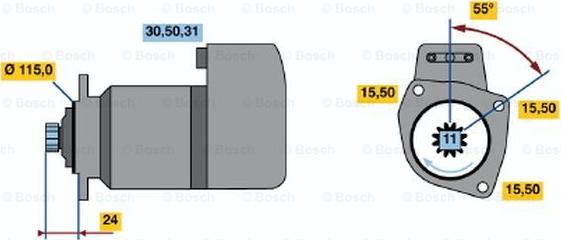 BOSCH 0 001 417 059 - Starteris adetalas.lv