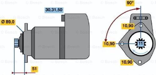 BOSCH 0 001 417 060 - Starteris adetalas.lv