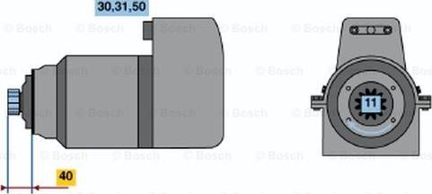 BOSCH 0 001 417 031 - Starteris adetalas.lv