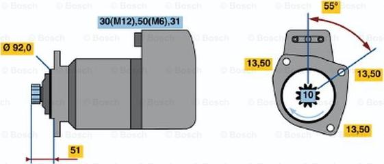 BOSCH 0 001 417 076 - Starteris adetalas.lv