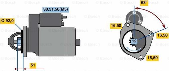 BOSCH 0 001 420 013 - Starteris adetalas.lv