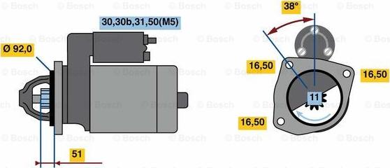 BOSCH 0 001 420 029 - Starteris adetalas.lv