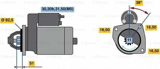 BOSCH 0 001 420 028 - Starteris adetalas.lv