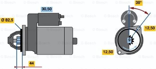 BOSCH 0 001 109 044 - Starteris adetalas.lv