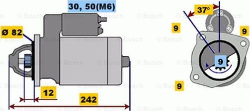 BOSCH 0 001 109 048 - Starteris adetalas.lv