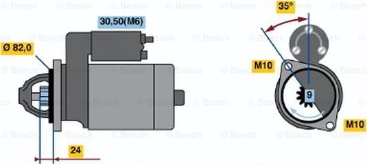 BOSCH 0 001 109 061 - Starteris adetalas.lv