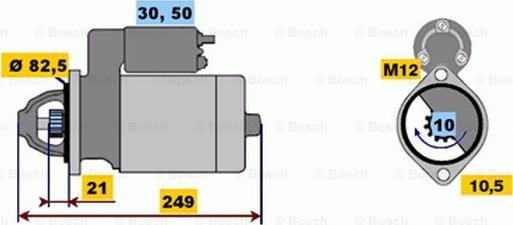 BOSCH 0 001 109 062 - Starteris adetalas.lv