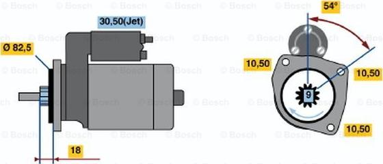 BOSCH 0 001 109 001 - Starteris adetalas.lv