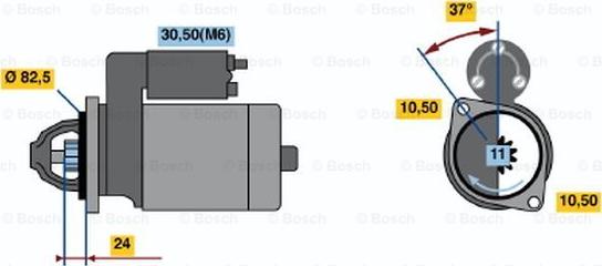 BOSCH 0 001 109 033 - Starteris adetalas.lv