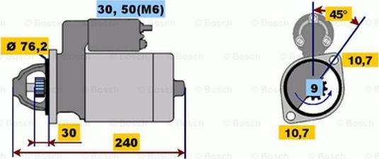 BOSCH 0 001 109 029 - Starteris adetalas.lv