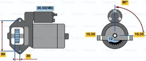 BOSCH 0 001 109 304 - Starteris adetalas.lv