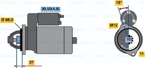 BOSCH 0 001 109 315 - Starteris adetalas.lv