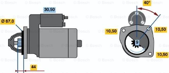 BOSCH 0 001 106 016 - Starteris adetalas.lv