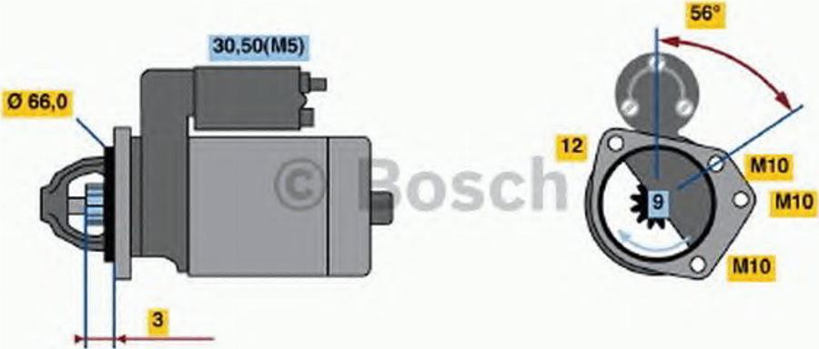 BOSCH 0 001 106 024 - Starteris adetalas.lv