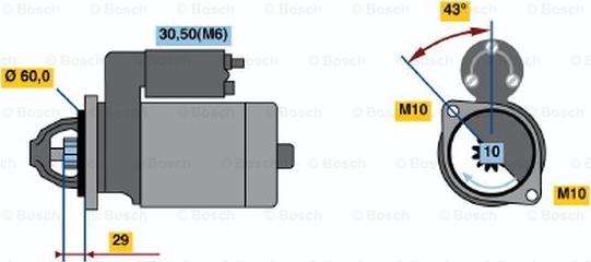 BOSCH 0 986 021 310 - Starteris adetalas.lv