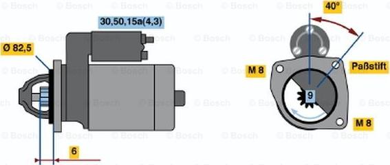 BOSCH 0 001 108 090 - Starteris adetalas.lv