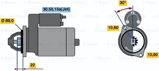 BOSCH 0 001 108 091 - Starteris adetalas.lv