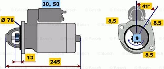 BOSCH 0 001 108 048 - Starteris adetalas.lv