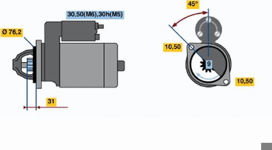 BOSCH 0 001 108 063 - Starteris adetalas.lv