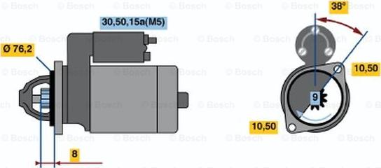 BOSCH 0 001 108 019 - Starteris adetalas.lv