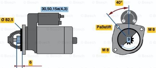 BOSCH 0 001 108 089 - Starteris adetalas.lv