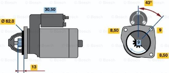 BOSCH 0 001 108 081 - Starteris adetalas.lv