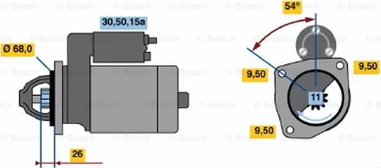 BOSCH 0 001 108 025 - Starteris adetalas.lv