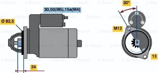 BOSCH 0 001 108 021 - Starteris adetalas.lv