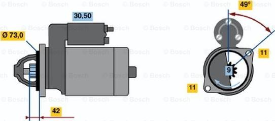 BOSCH 0 001 108 144 - Starteris adetalas.lv