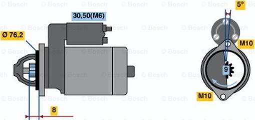 BOSCH 0 001 108 156 - Starteris adetalas.lv