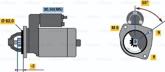 BOSCH 0 001 108 162 - Starteris adetalas.lv