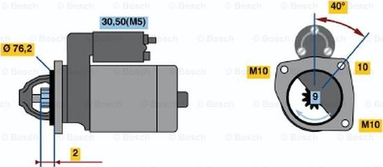 BOSCH 0 001 108 189 - Starteris adetalas.lv