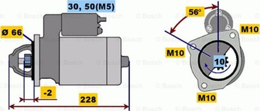 BOSCH 0 001 108 183 - Starteris adetalas.lv