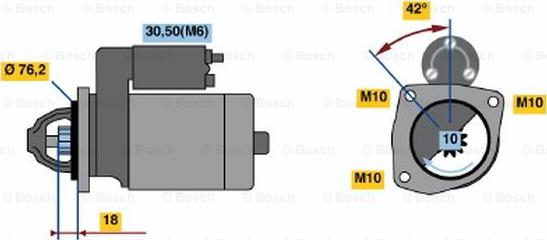 BOSCH 0 001 108 139 - Starteris adetalas.lv