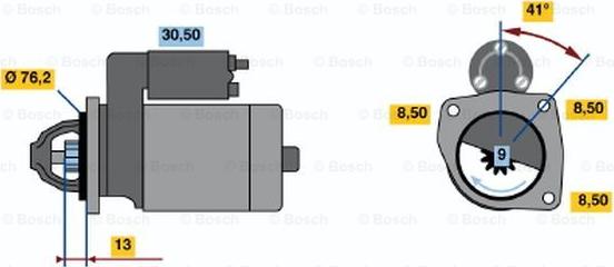 BOSCH 0 001 108 136 - Starteris adetalas.lv