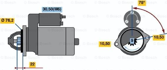 BOSCH 0 001 108 178 - Starteris adetalas.lv