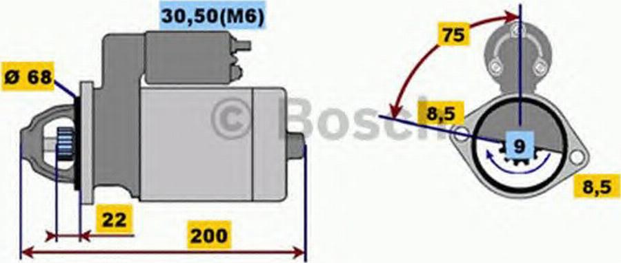 BOSCH 0001107408 - Starteris adetalas.lv