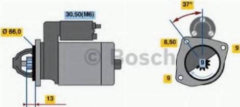 BOSCH 0 001 107 411 - Starteris adetalas.lv