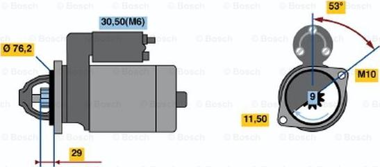 BOSCH 0 001 107 425 - Starteris adetalas.lv