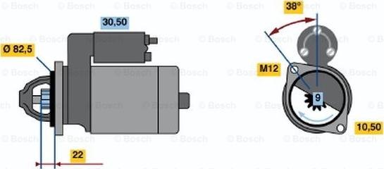 BOSCH 0 001 107 044 - Starteris adetalas.lv