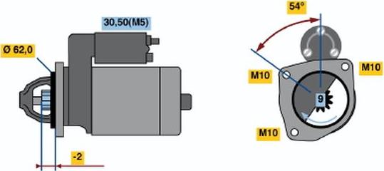 BOSCH 0001107063 - Starteris adetalas.lv